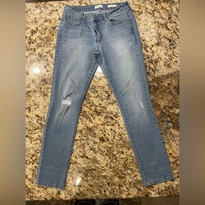 Jessica Simpson Blue Skinny Jeans with Distressing